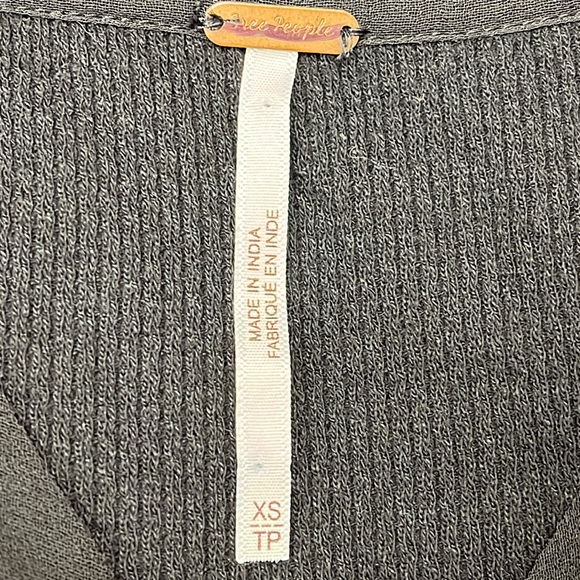 Free People Toni Waffle Knit Mesh Embroidered Top - Picture 8 of 10